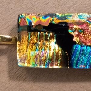 Necklace with beautiful Dichroic glass pendant
